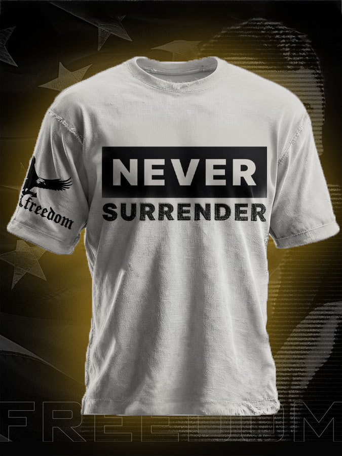 Charlie Kirk Freedom T-Shirt Never Surrender Freedom's Voice Never Forgotten Ideal Merch