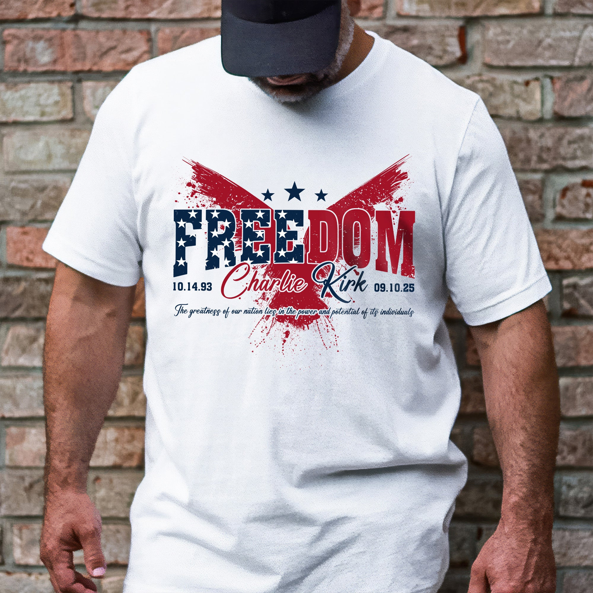 Charlie Kirk Freedom T-Shirt Oct 1993 Sep 2025 Charlie Kirk Commemorative Shirt Gifts