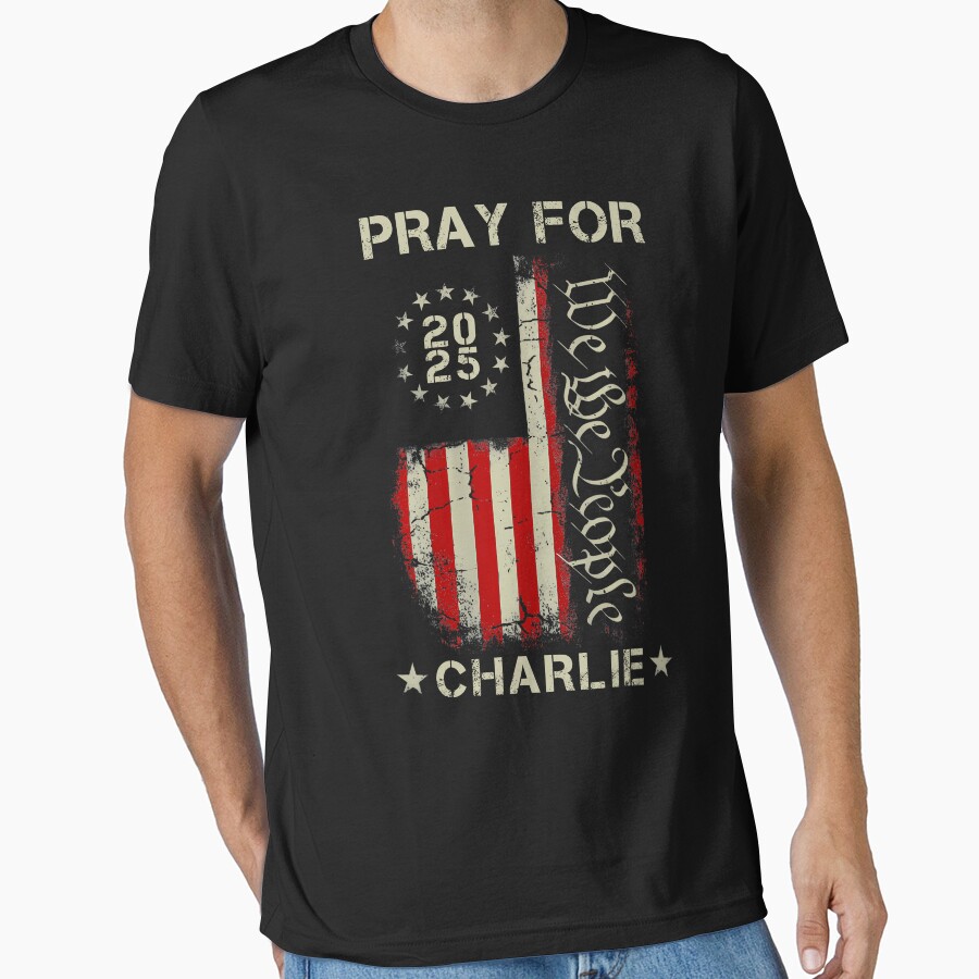 Charlie Kirk Freedom T-shirt Pray For Charlie Kirk American Flag Best Patriotic Presents