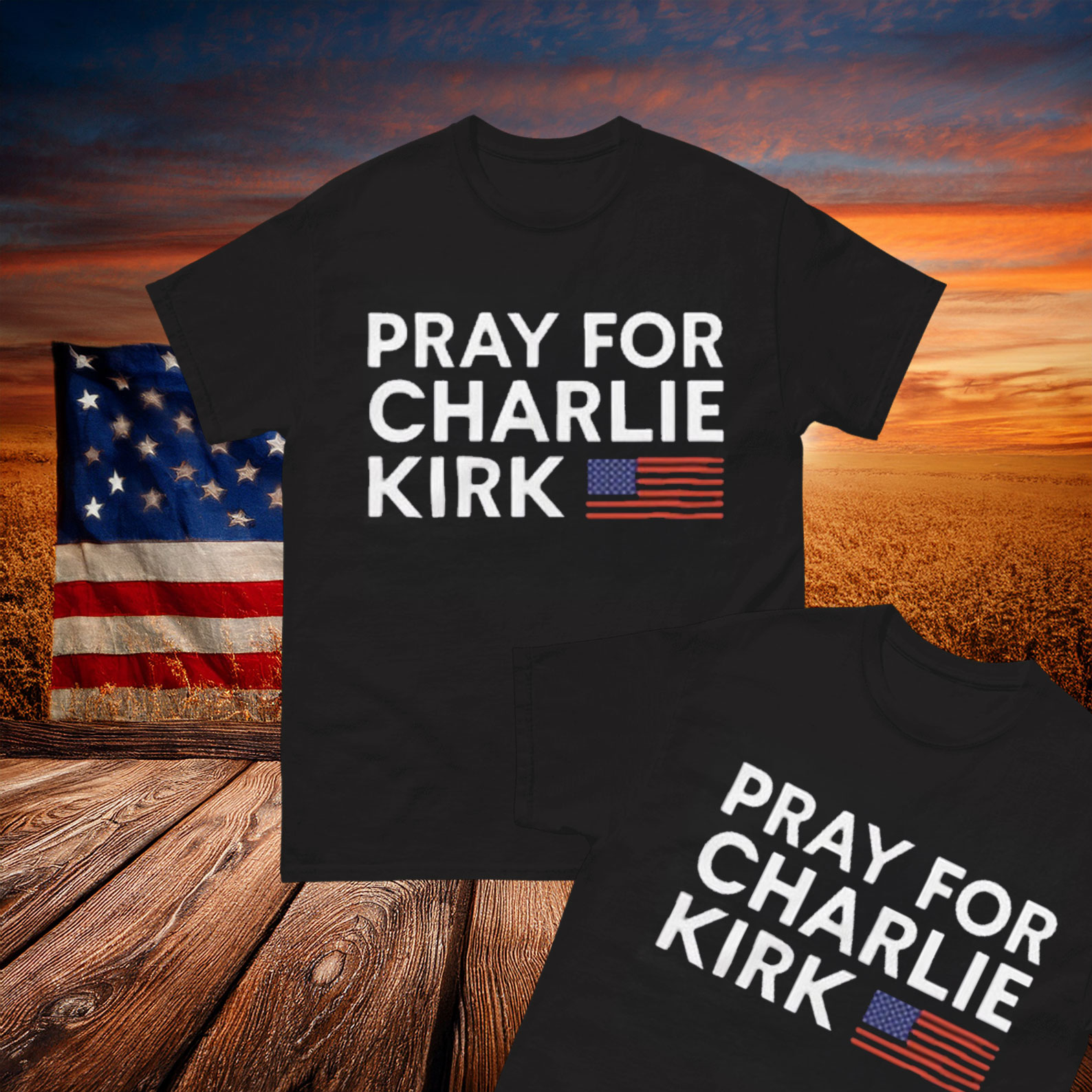 Charlie Kirk Freedom T-shirt Pray For Charlie Kirk MAGA Best Merch Present