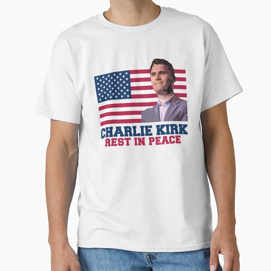 Charlie Kirk Freedom T-shirt Rest In Peace Charlie Kirk Memorial Patriotic Proud Present