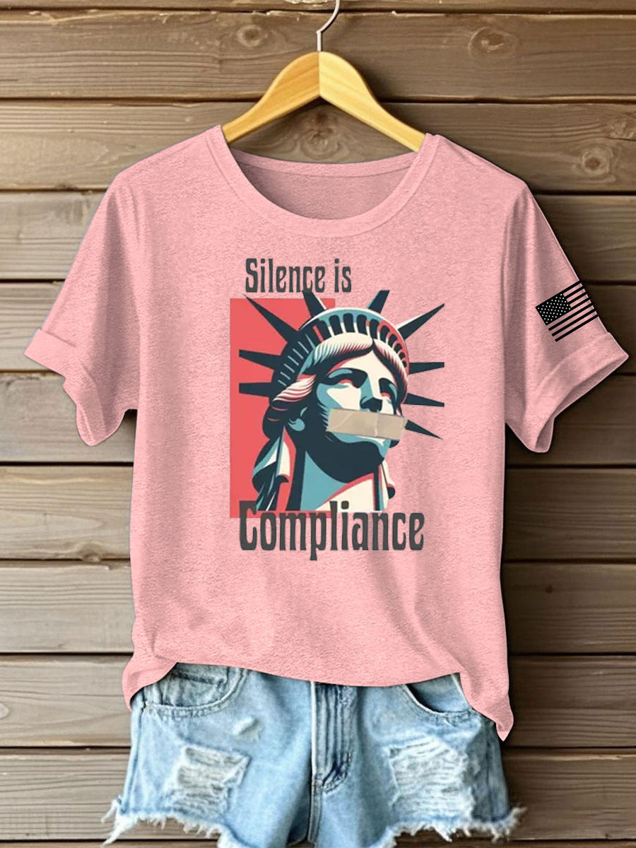 Charlie Kirk Freedom T-shirt Silence Is Compliance Memorial Charlie Kirk 47 Shirt