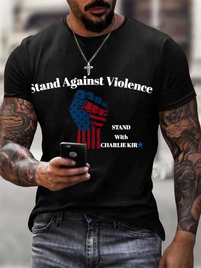 Charlie kirk Freedom T-shirt Stand Against Violence Unique Memorial CK 47 Shirt Charlie kirk Freedom T-shirt Stand Against Violence Unique Memorial CK 47 Shirt