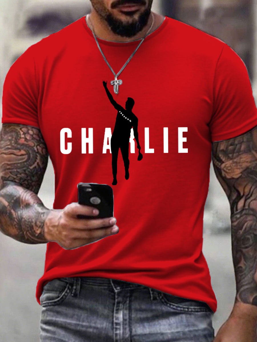 Charlie Kirk Freedom T-Shirt Thank You Charlie A True Patriot Proud Clothing
