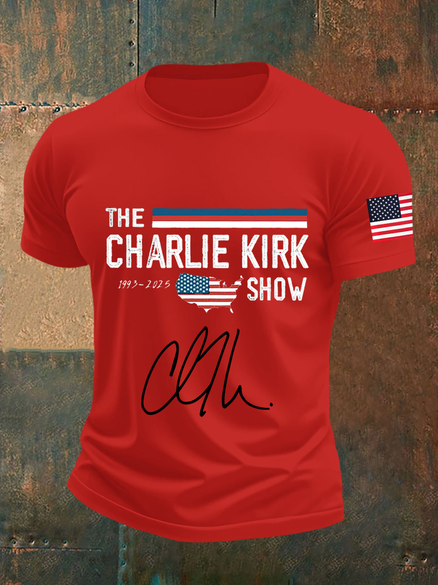 Charlie Kirk Freedom T-shirt The Charlie Kirk Show Shirt Signed Memorial Merch