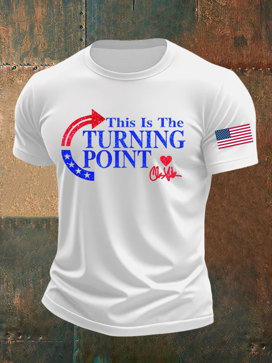 Charlie Kirk Freedom T-shirt This Is The Turning Point USA Flag Best Liberty Wear