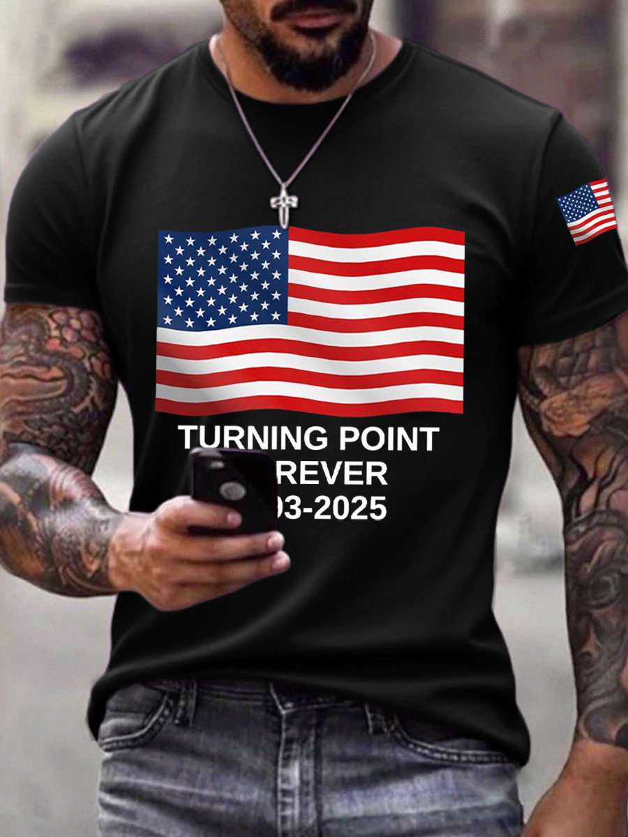 Charlie Kirk Freedom T-shirt Turning Point Forever 1993 2025 Turning Point 47 Merch