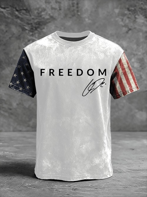 Charlie Kirk Freedom T-Shirt USA Flag CK's Signature Apparel Merch For Conservatives