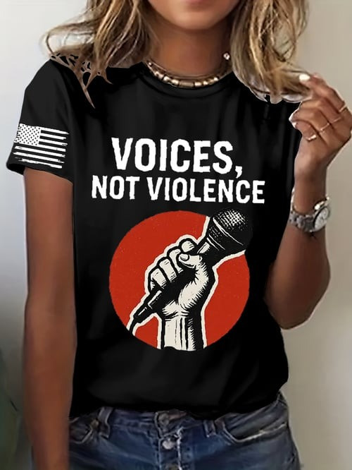 Charlie Kirk Freedom T-Shirt Voices Not Violence Unique Charlie Kirk 47 Merch