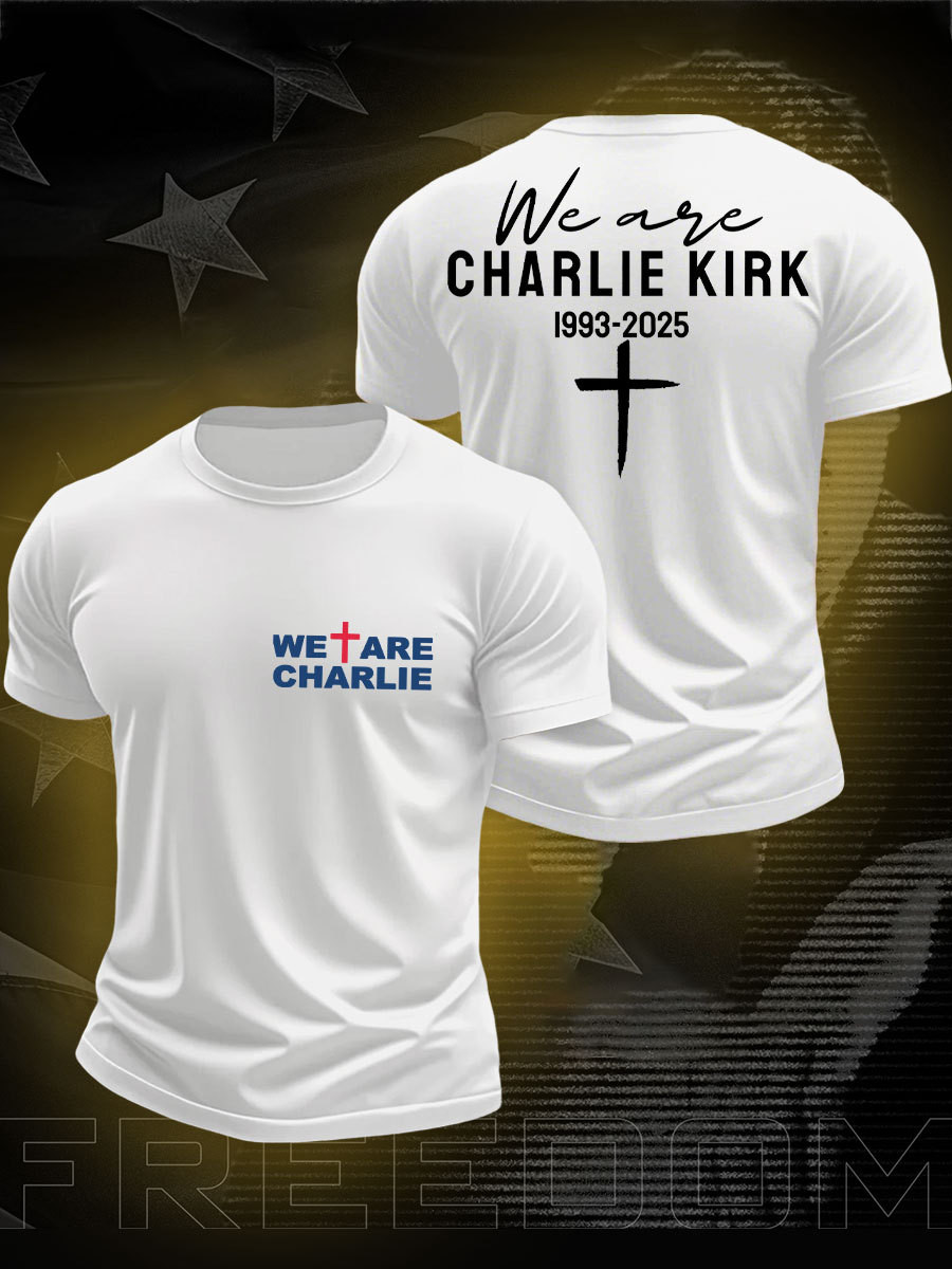 Charlie Kirk Freedom T-Shirt We Are Charlie Kirk 1993 2025 Cross Freedom Live Free Shirt