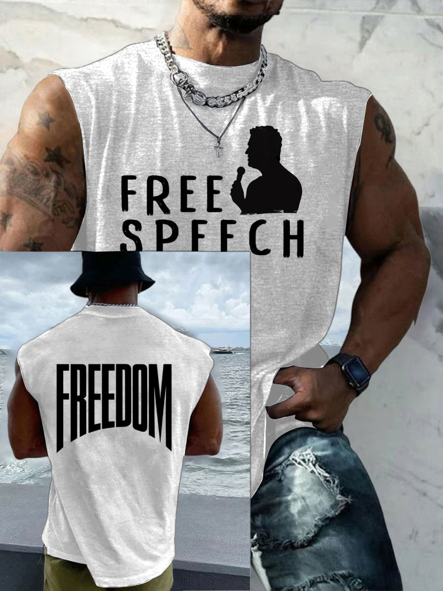 Charlie Kirk Freedom Tank Top Free Speech Charlie Kirk Shirt Gifts For Family