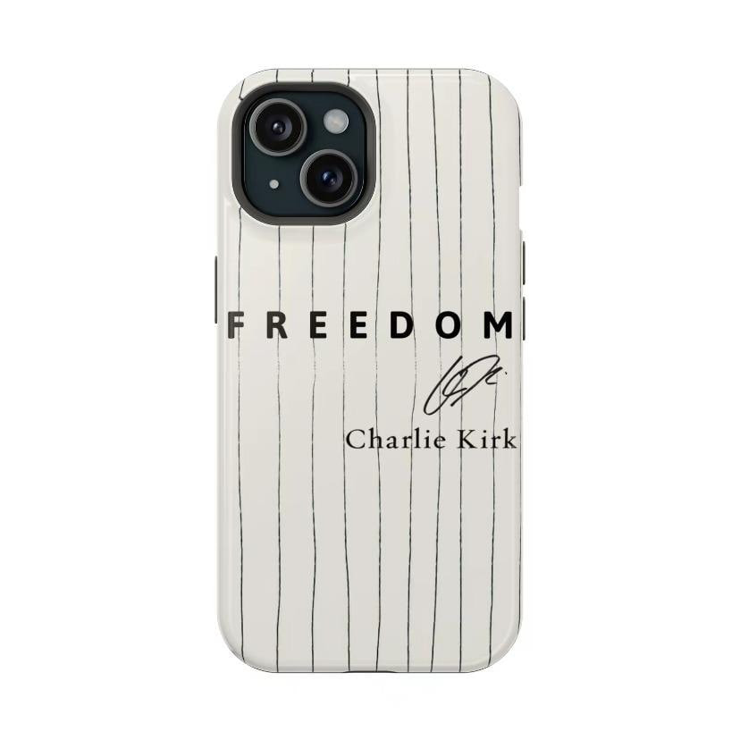 Charlie Kirk Freedom Tough Phone Case A True Patriot Charlie Kirk Case Cover Tribute Memorial Gift