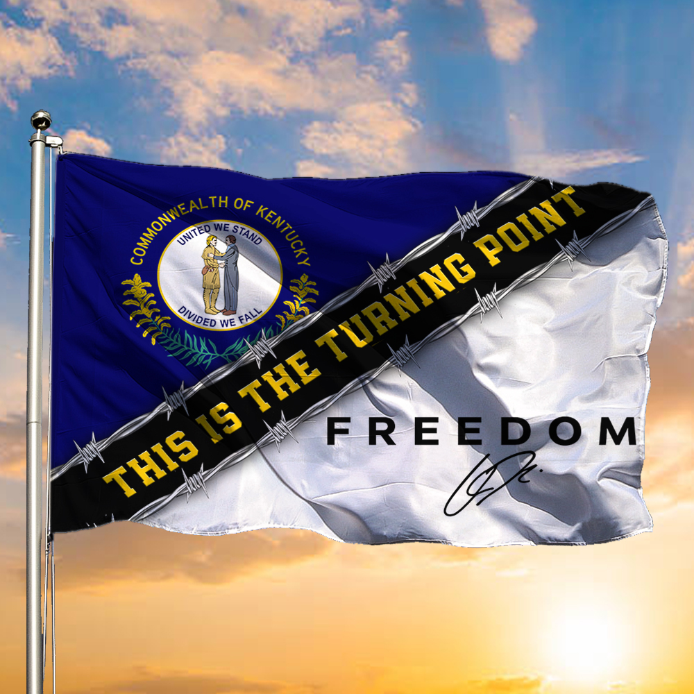 Charlie Kirk Freedom TPUSA Flag Bluegrass Freedom Violence Against Merch Outside Decor