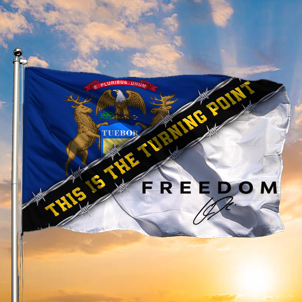 Charlie Kirk Freedom TPUSA Flag Stand With Charlie Kirk Great Lakes Freedom Flag For Decor