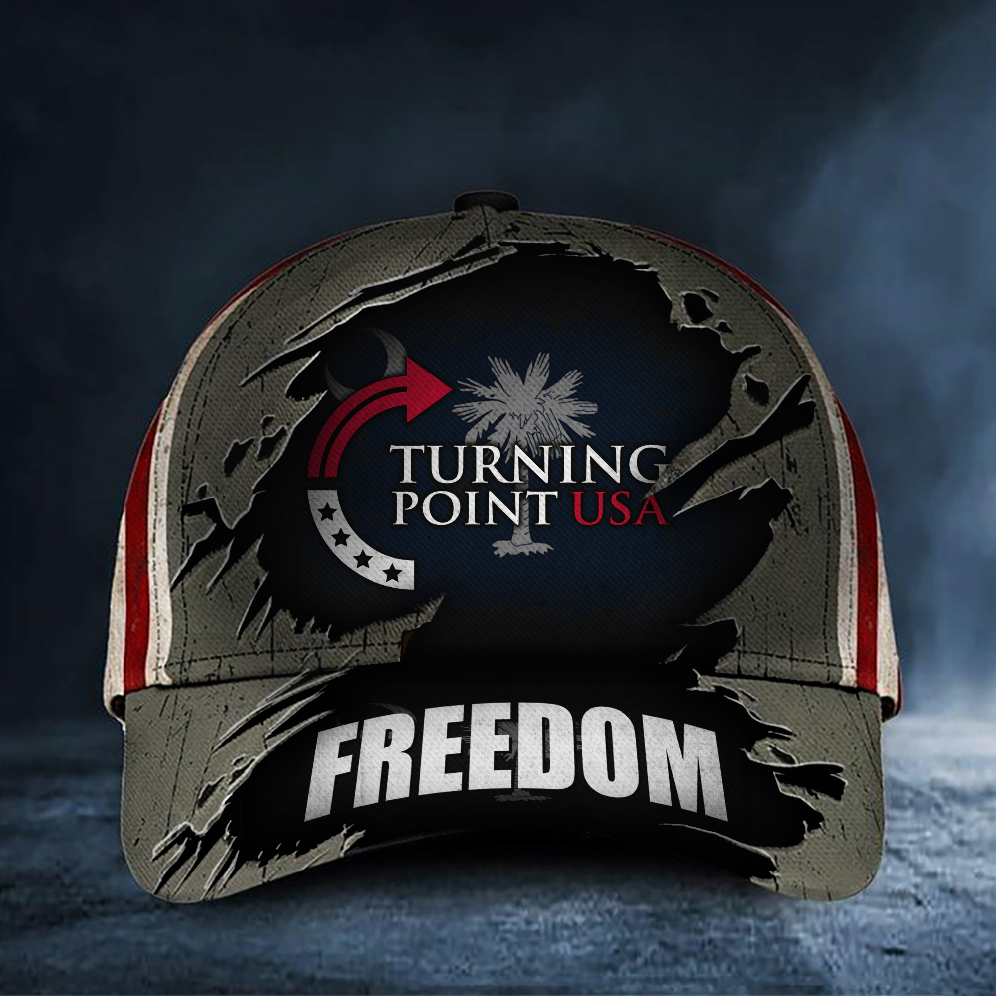 Charlie Kirk Freedom TPUSA Hat Palmetto Freedom Forever In Our Hearts Baseball Cap Presents