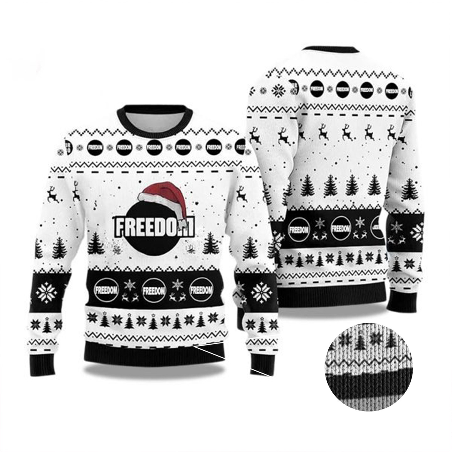 Charlie Kirk Freedom Ugly Christmas Sweater Turning Point USA Apparel Charlie Kirk Tribute Gift