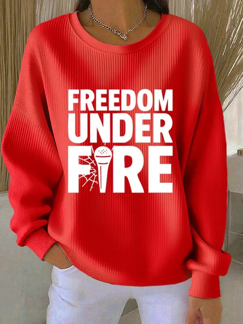 Charlie Kirk Freedom Under Fire Sweatshirt Make America Charlie Kirk Online Store Gifts