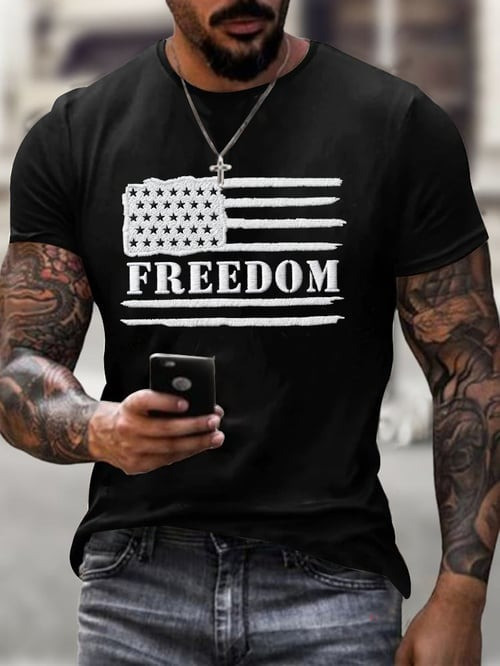 Charlie Kirk Freedom USA Black T-Shirt Freedom Best Charlie Kirk 47 Merch