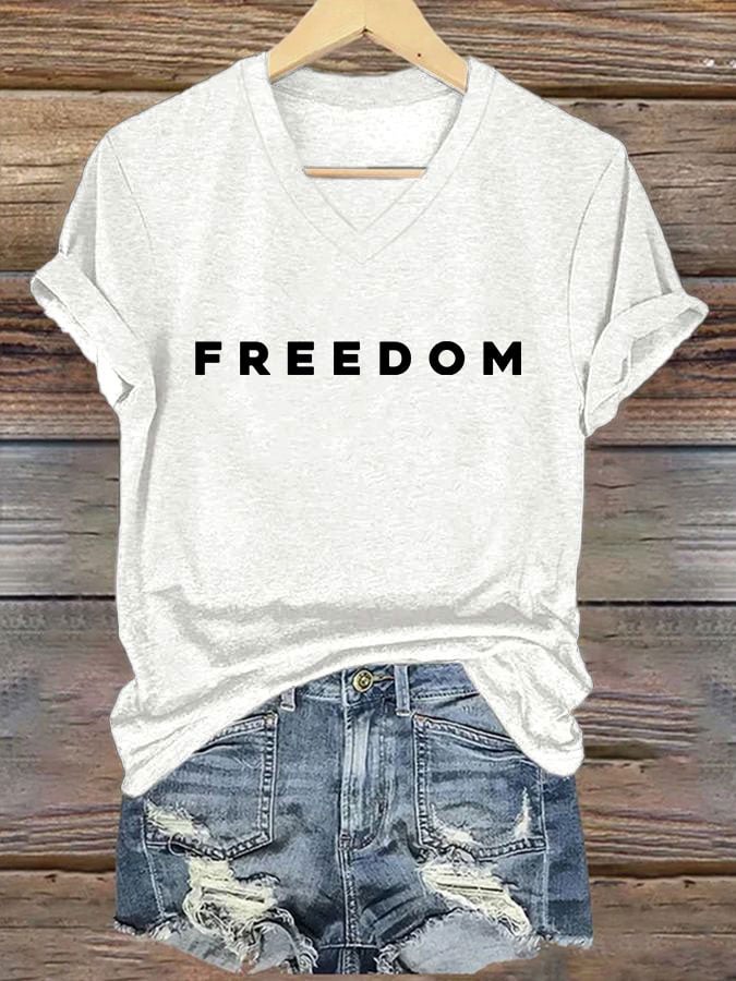 Charlie Kirk Freedom V-Neck Shirt Freedom 1993 2025 Charlie Kirk Memorial Merch