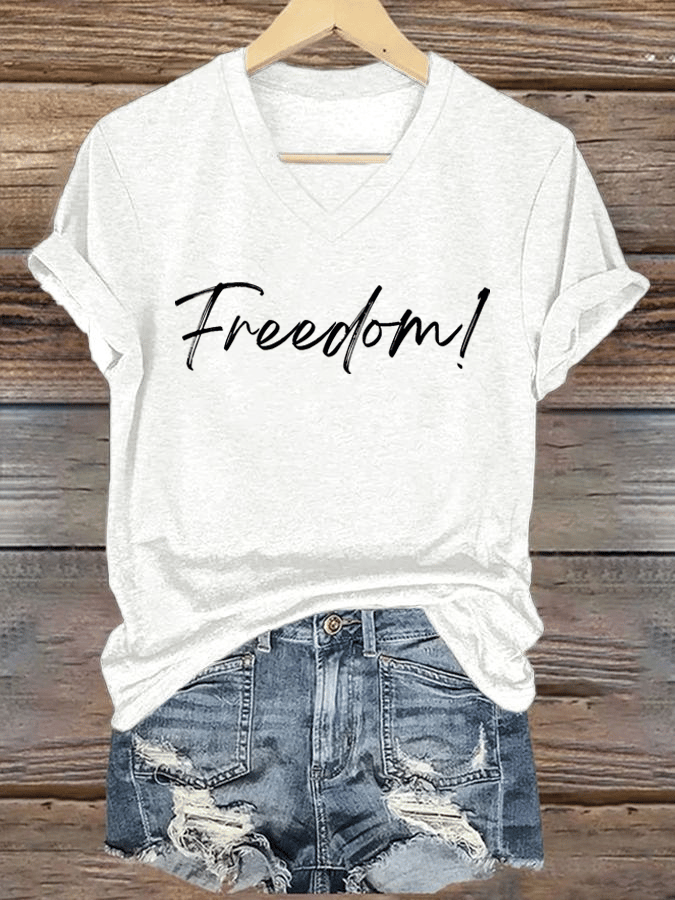 Charlie Kirk Freedom V-Neck Shirt Freedom For Charlie Kirk 1993 2025 Charlie Best Merch
