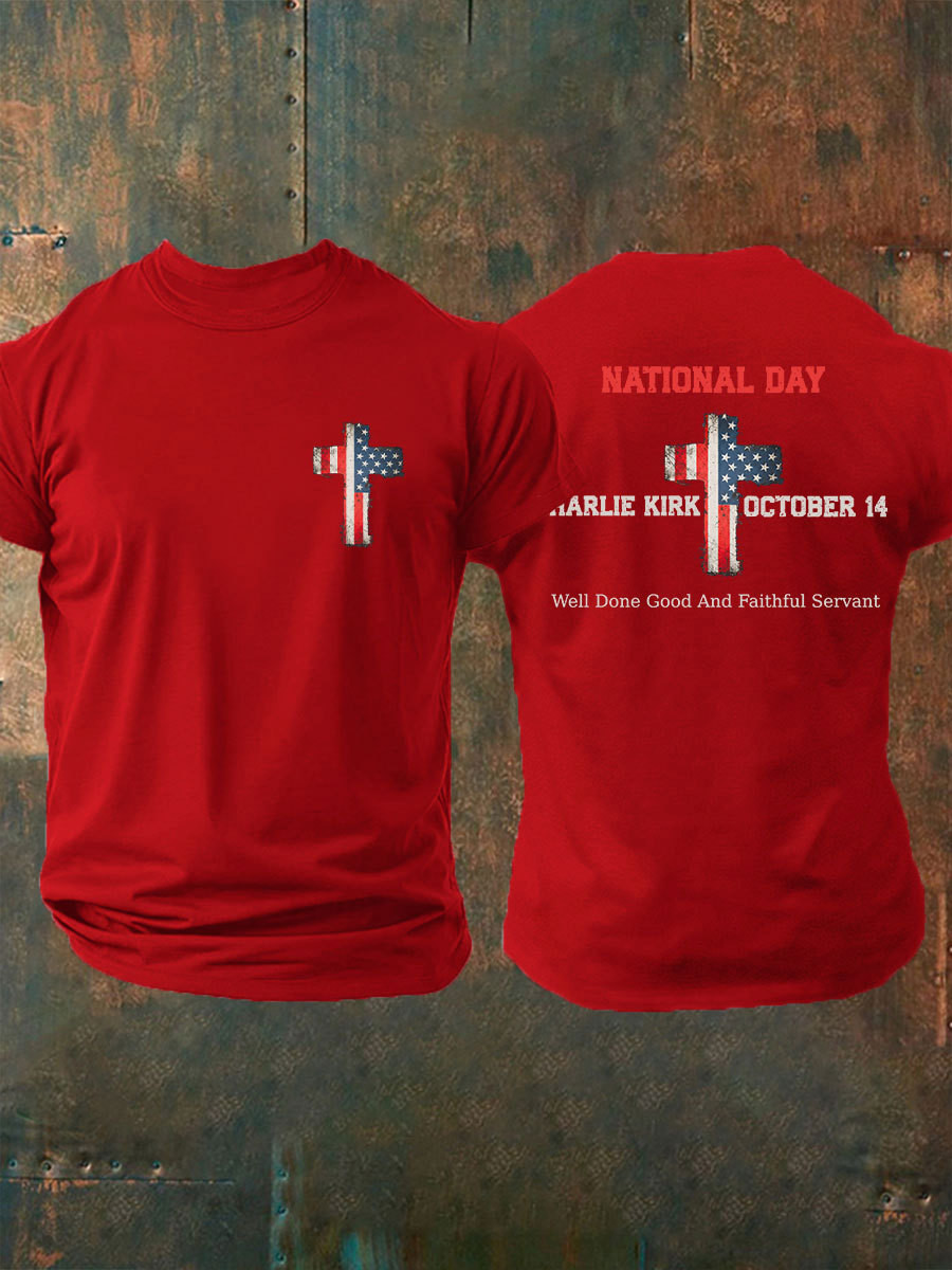 Charlie Kirk Freedom V-neck Shirt National Day Red White And Blueberries Apparel