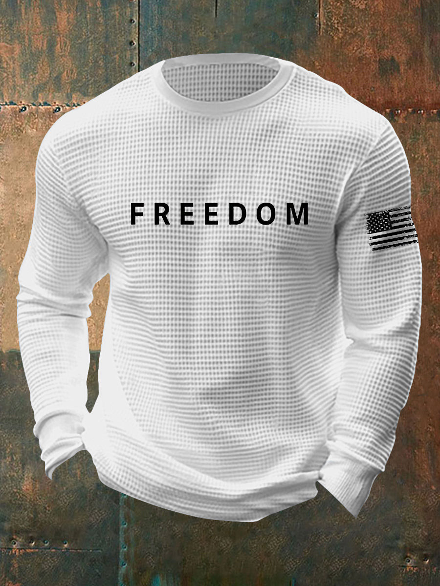 Charlie Kirk Freedom Waffle Long Sleeve Shirt Freedom Is Not Free Charlie Kirk Shirt