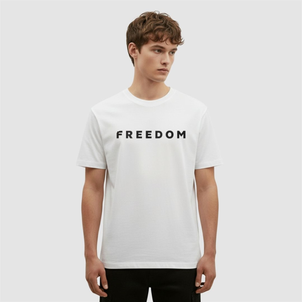 Charlie Kirk Freedom White T-Shirt RIP 1993 2025 Charlie Kirk Tribute Clothing