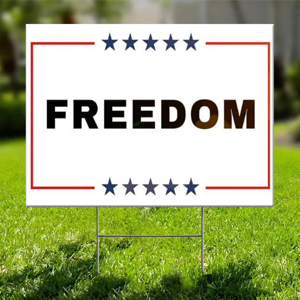 Charlie Kirk Freedom Yard Sign Freedom For Charlie Kirk Unique Charlie Kirk Merch