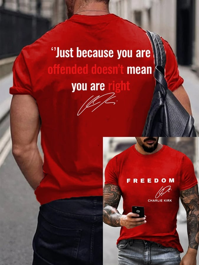 Charlie Kirk Funeral Merch Red Freedom Shirt Charlie Kirk Apparel Gifts For Husband