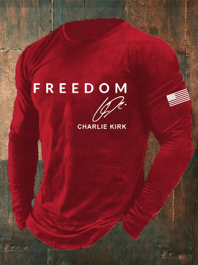 Charlie Kirk Funeral Merch Red Freedom Shirt Charlie Kirk Clothing Gifts For Supporters Charlie Kirk Shirts for Sale