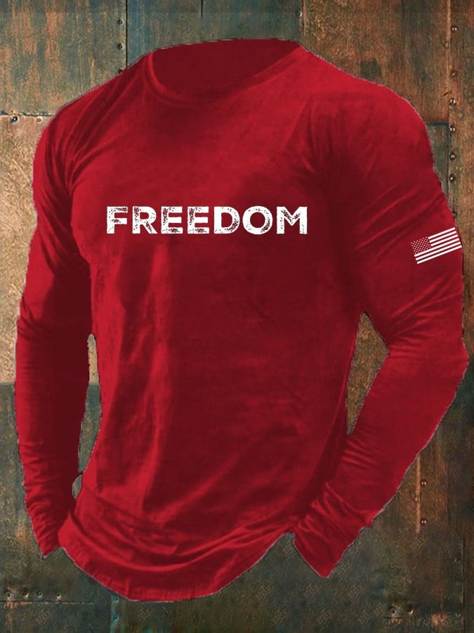 Charlie Kirk Funeral Merch Red Freedom Shirt Charlie Kirk Memorial Long Sleeve T-Shirt Gifts