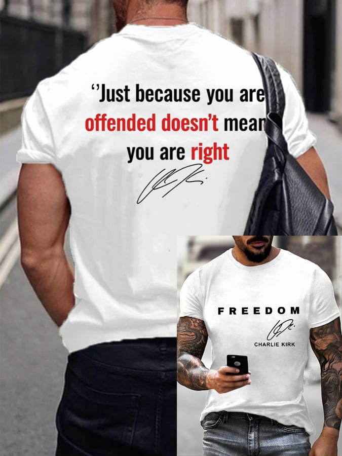 Charlie Kirk Funeral Merch White Freedom Shirt Charlie Kirk Apparel Gifts For Father