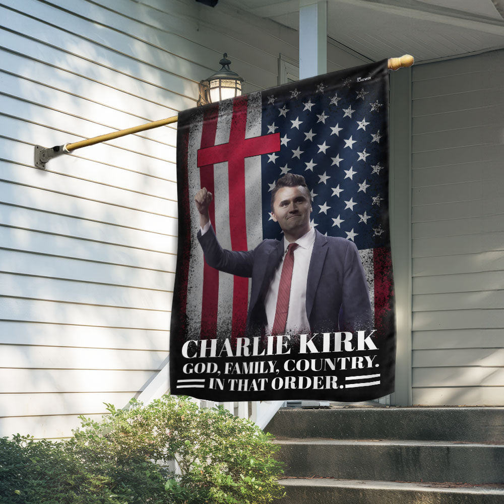Charlie Kirk God Family Country Flag Christian American Memorial Decoration Gift Ideas