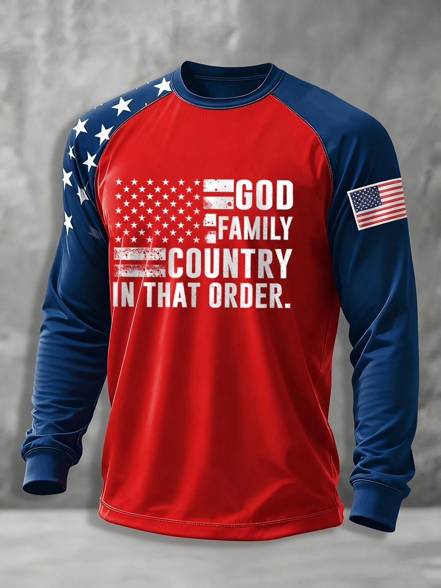 Charlie Kirk God Family Country In That Order Long Sleeve Shirt Gifts For Him