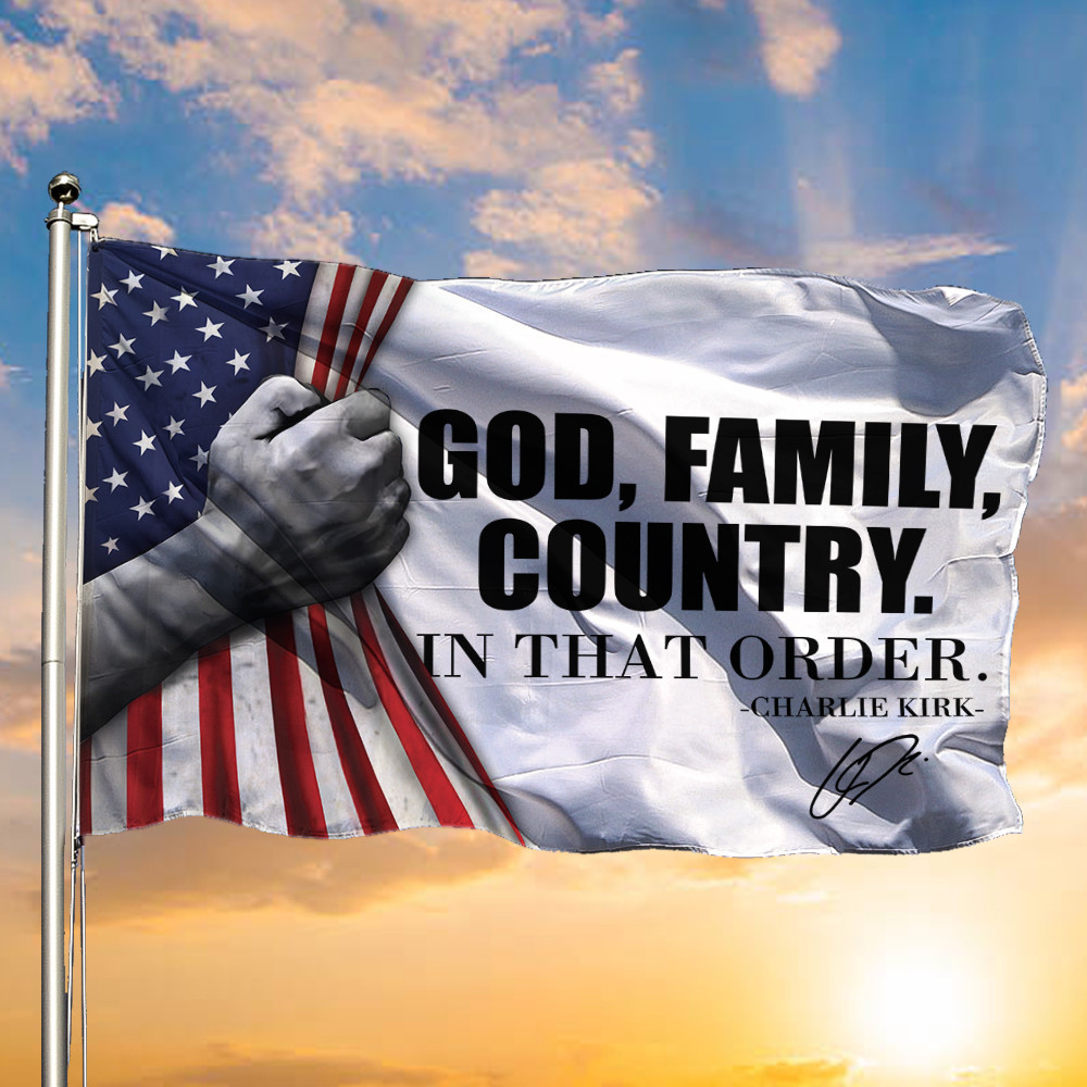 Charlie Kirk God Family Country Merch Flag Speak Truth Defend Freedom Signed Memorial Gifts