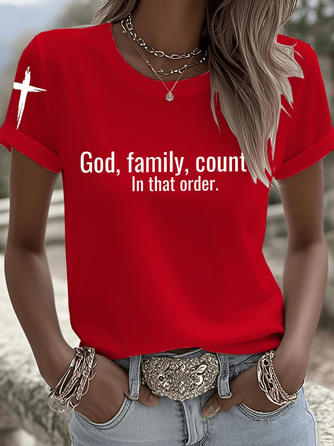 Charlie Kirk God Family Country Shirt Wear Red on Charlie's Birthday Memorial Gift for Wife