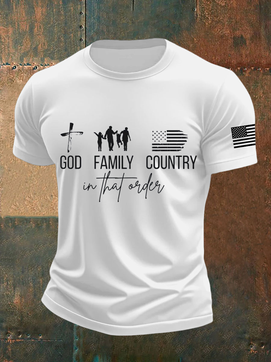 Charlie Kirk God Family Country T-Shirt Charlie Kirk Tribute Christians Gifts For Him