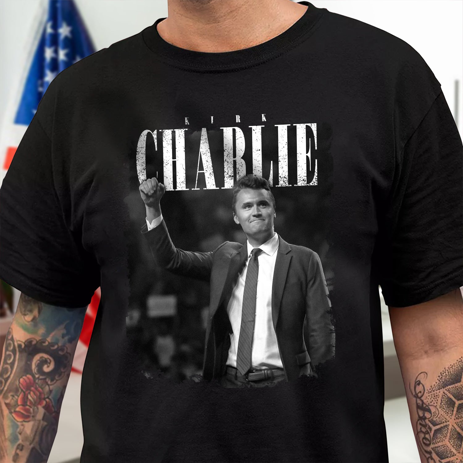 Charlie Kirk Great American Patriot 1993 2025 Dark Shirt Gift for Charlie Kirk Supporters