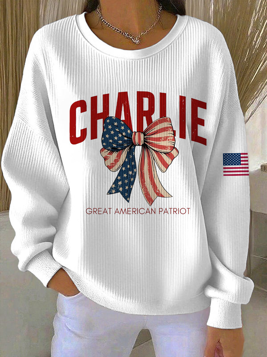 Charlie Kirk Great American Patriot Sweatshirt Charlie Kirk Apparel Store Gifts