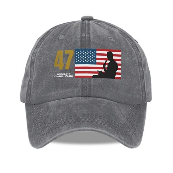 Charlie Kirk Hat 47 US Flag 1993 2025 Turning Point USA Merch Gift For Supporters