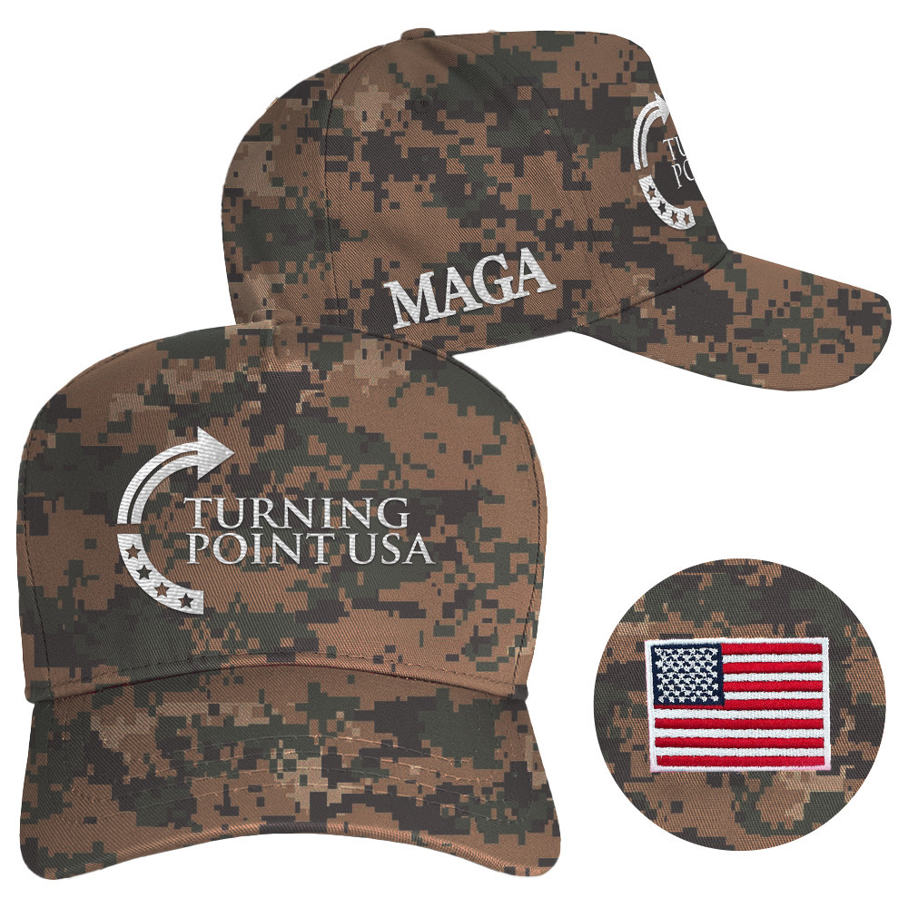 Charlie Kirk Hat Camo Embroidered Turning Point USA Hat MAGA Cap Gifts For Husband