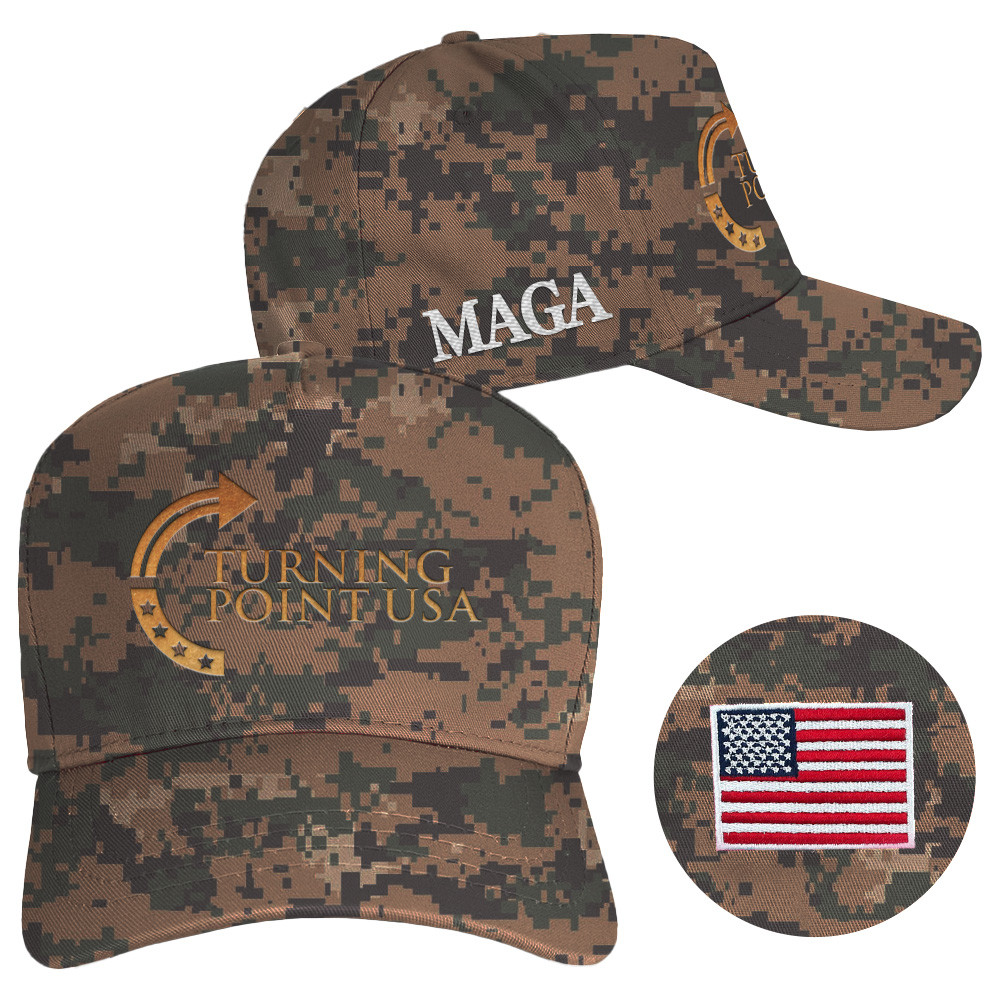 Charlie Kirk Hat Camo Embroidered Turning Point USA Hat MAGA Cap Gifts For Republican