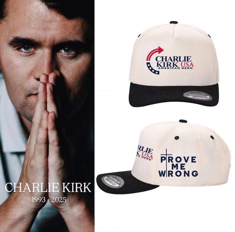 Charlie Kirk Hat Embroidered Memorial Turning Point USA Hat Charlie Kirk Merchandise