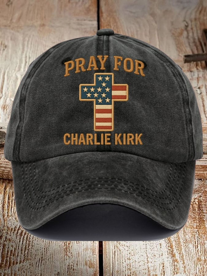 Charlie Kirk Hat Embroidered Pray For Charlie Kirk Merch Patriotic Gifts For Christian