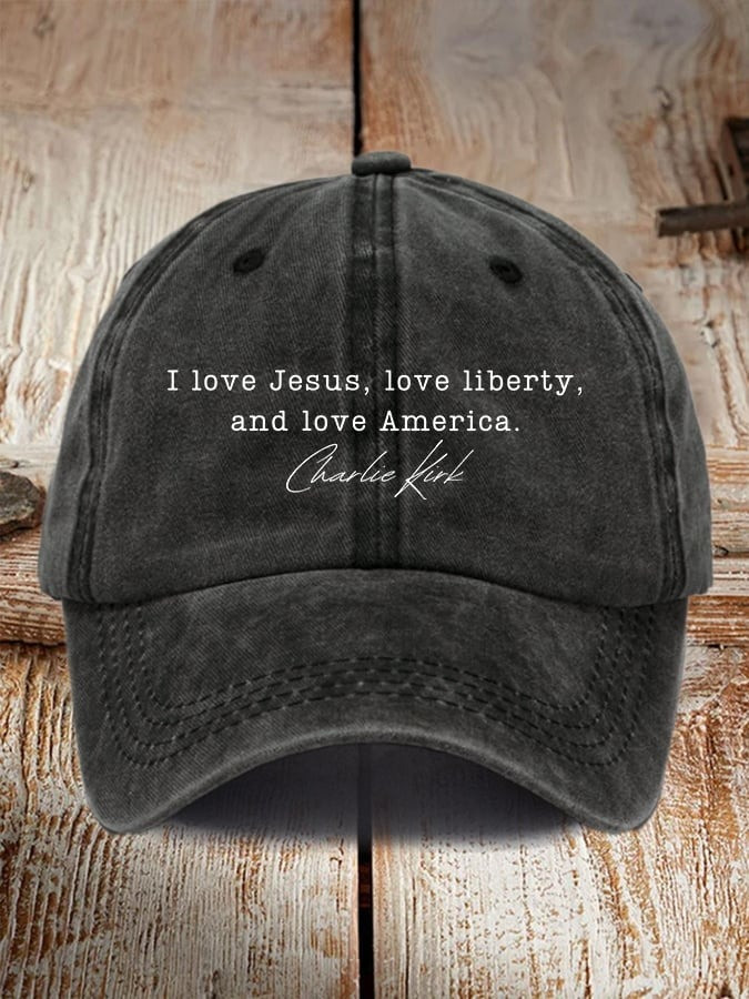 Charlie Kirk Hat I Love Jesus Love Liberty And Love America Hat Charlie Kirk Store Online