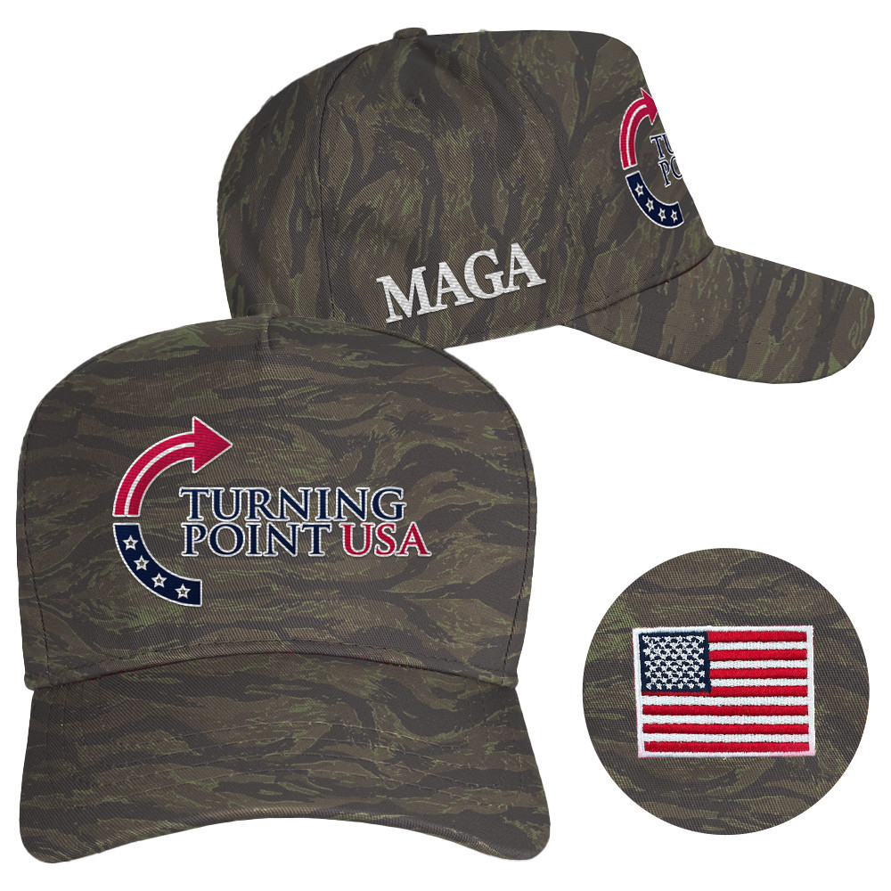 Charlie Kirk Hat Turning Point USA Hat MAGA Embroidered Camo Cap Patriotic Gifts