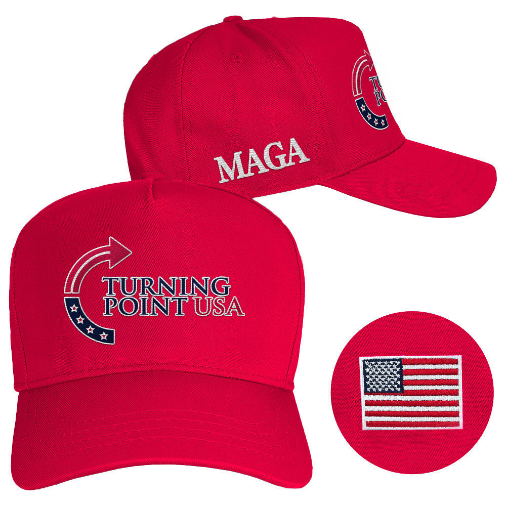 Charlie Kirk Hat Turning Point USA Hat MAGA Red Cap Embroidered Husband Gifts