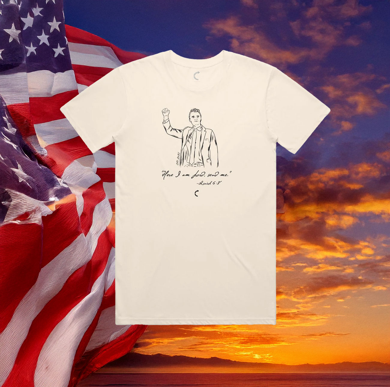 Charlie Kirk Here I Am Lord Send Me Shirt