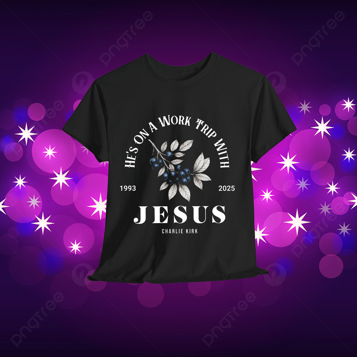 Charlie Kirk He's On A Work Trip With Jesus Unisex Shirt