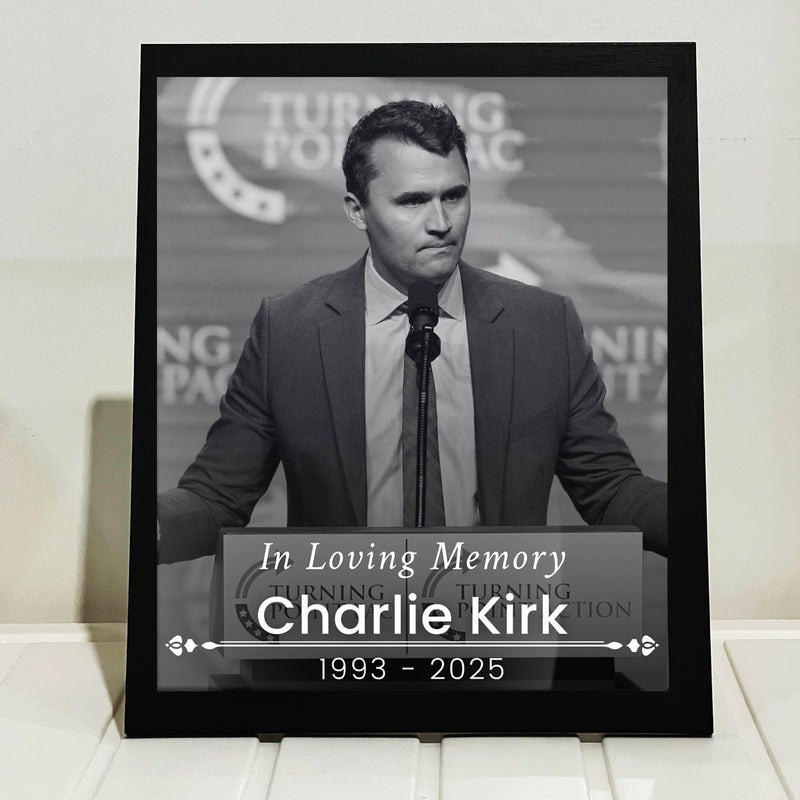 Charlie Kirk In Loving Memory Picture Frame 1993 2025 Charlie Kirk Remembrance Gifts